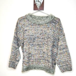 Lou & Grey Marled Sweater with Fuzzy Trim